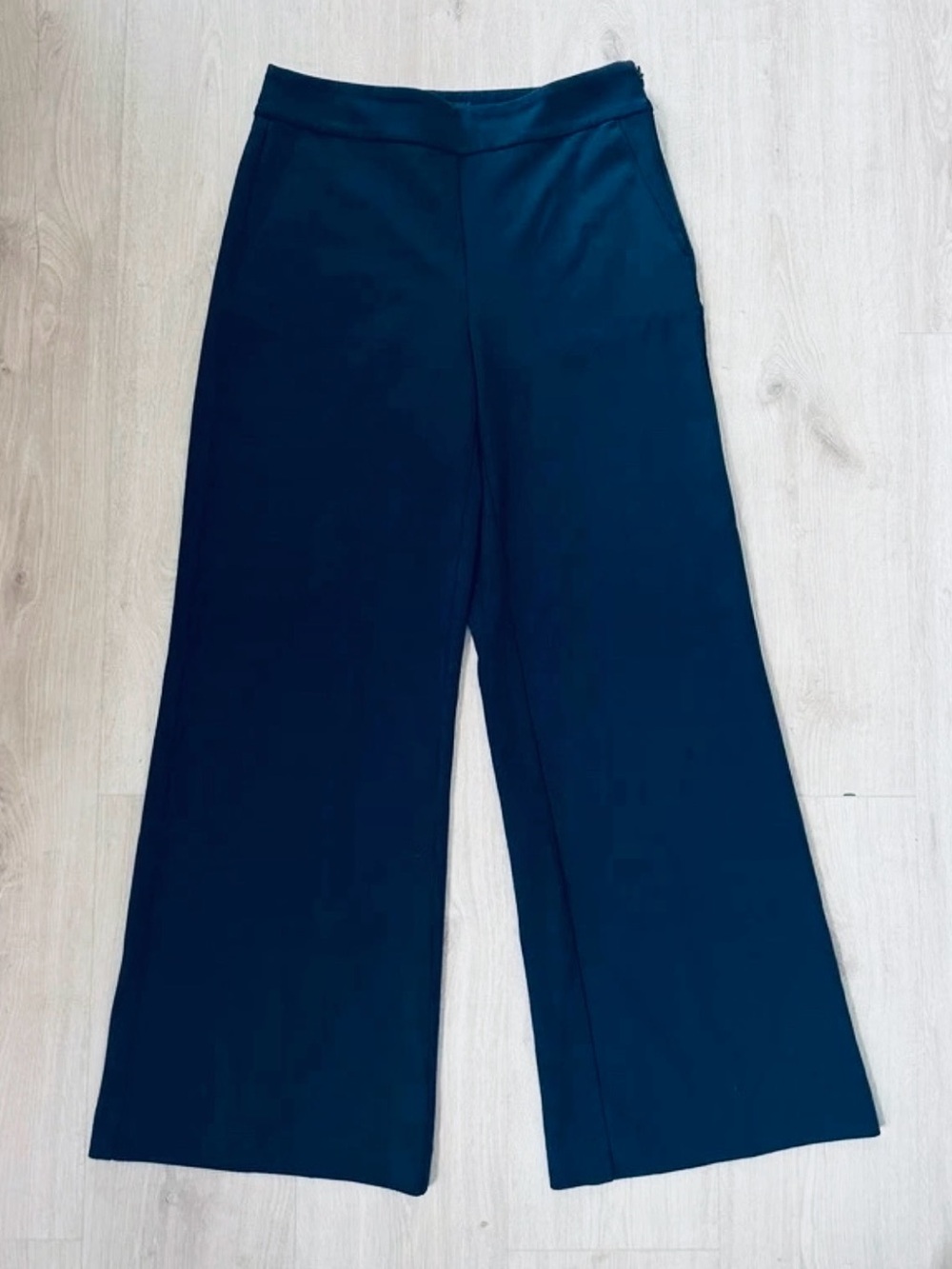 Ann Taylor The Side Zip Navy Wide-Leg Pants Trousers - Size 4